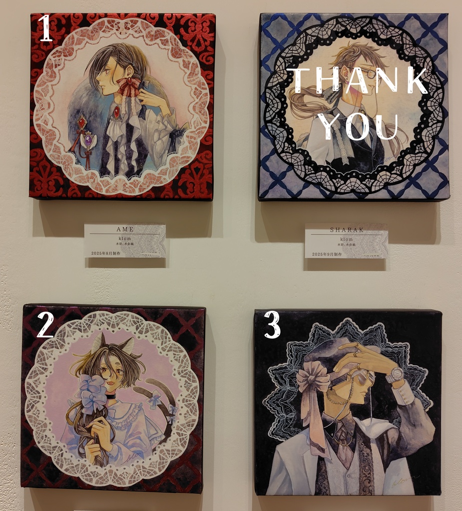 new✨パネル作品【肖像画シリーズ】全3種