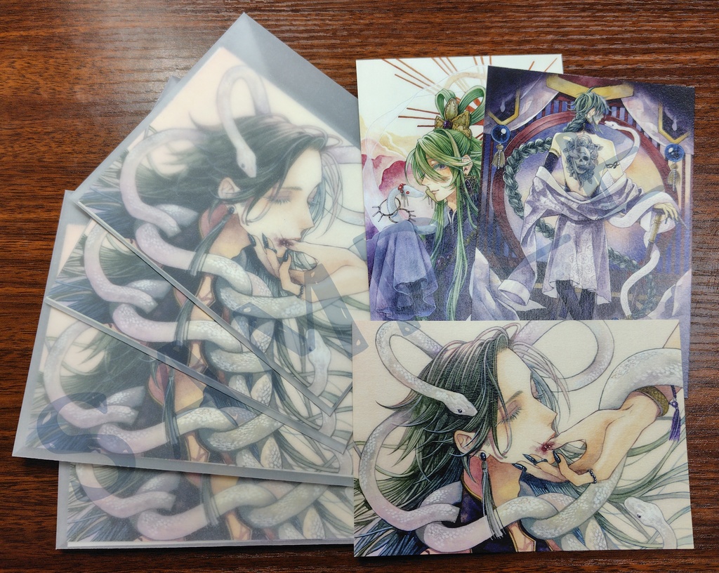 new✨ポストカードセット【蛇】