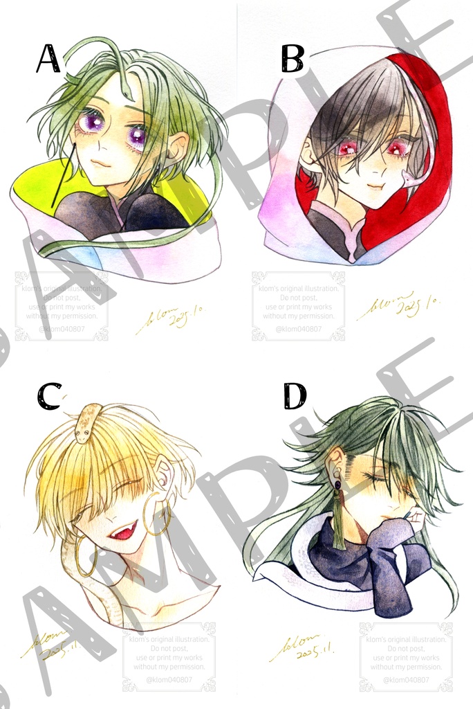 new✨はがき【ドローイング】全10種