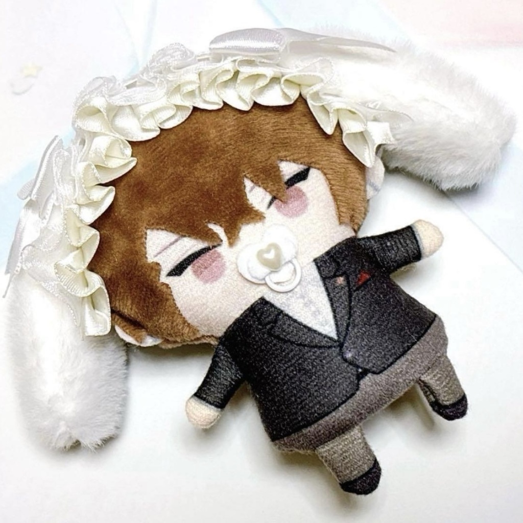 ぬい服 ぬいぐるみ用 ヘッドドレス うさ耳 白 ホワイト