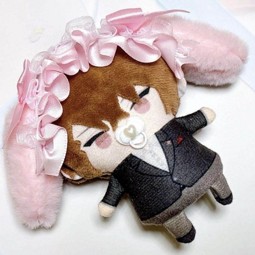 ぬい服 ぬいぐるみ用 ヘッドドレス うさ耳 ピンク