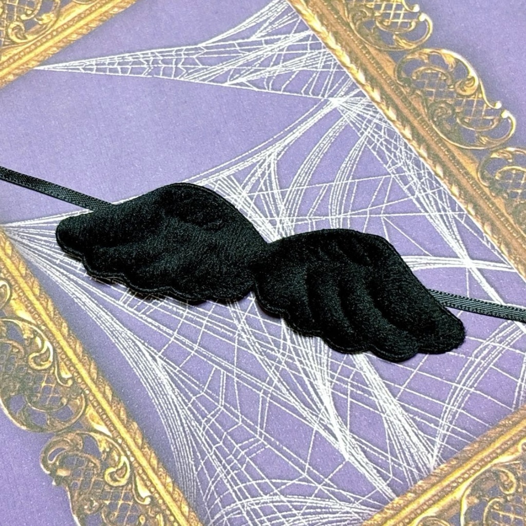 ぬい服 天使 羽 翼 黒 ブラック