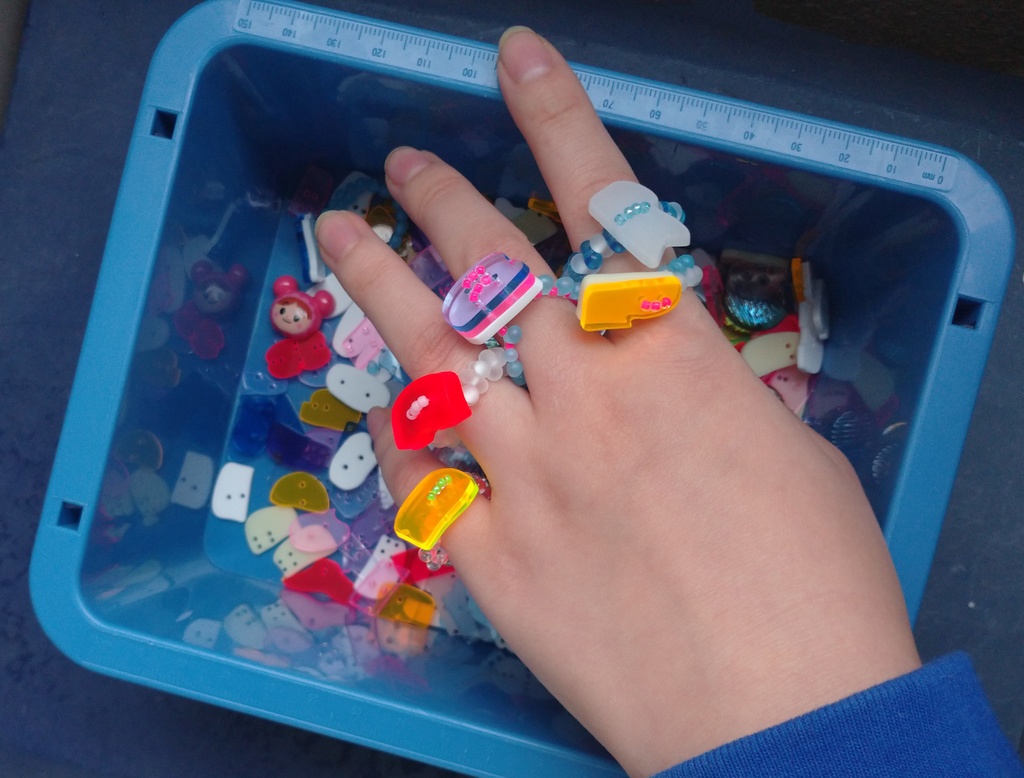 ABCボタン ゆびわ