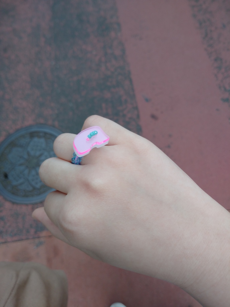 ABCボタン ゆびわ