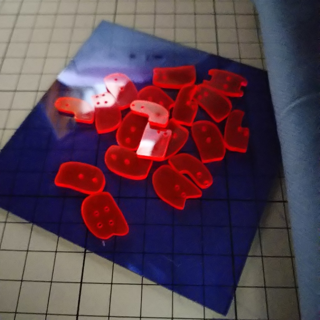 ABCボタン 集光レッド