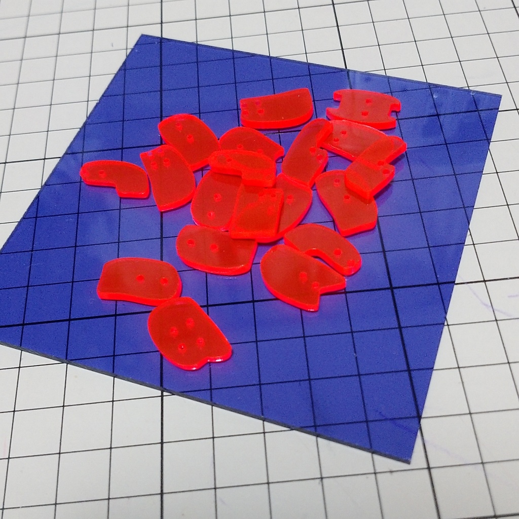 ABCボタン 集光レッド