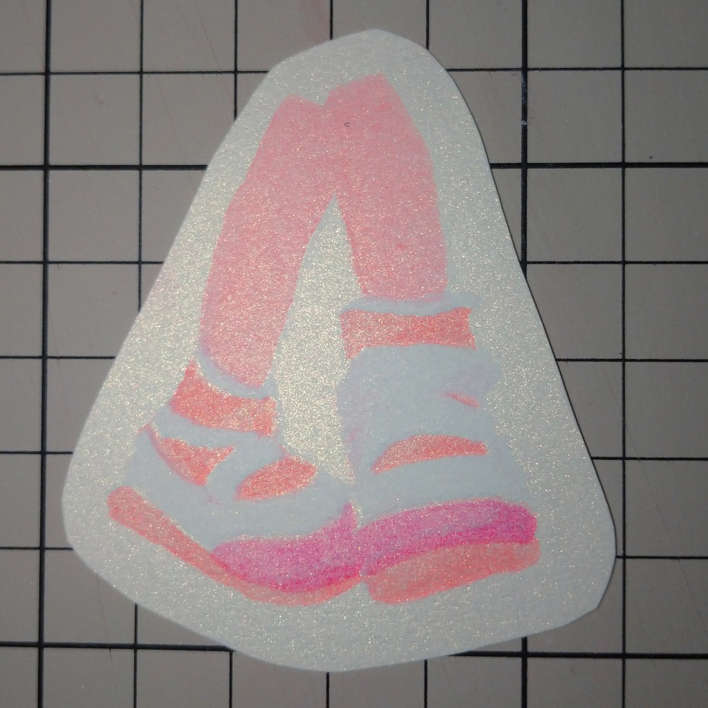 リソステッカー うわばき前 きらきら