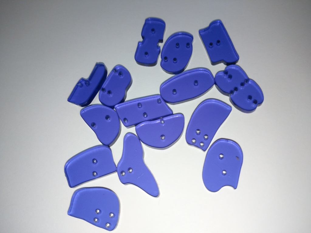 ABCボタン パープル