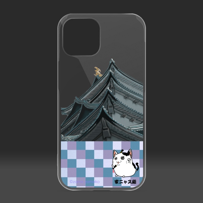 iPhone クリアケース~名古屋城と家ニャス殿~