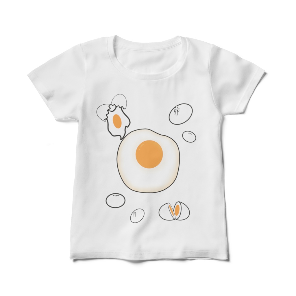 たまご食～べよ♪　　　　　　レディースTシャツ