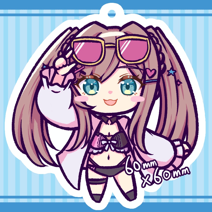 【非公式】鈴原るる　アクリルキーホルダー（水着・透明）