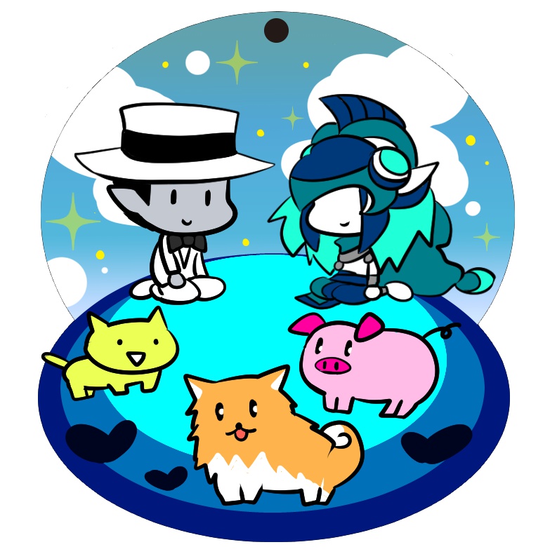 アクリルキーホルダー（こうもりおとこ＆２ｐマタ・ハリ）