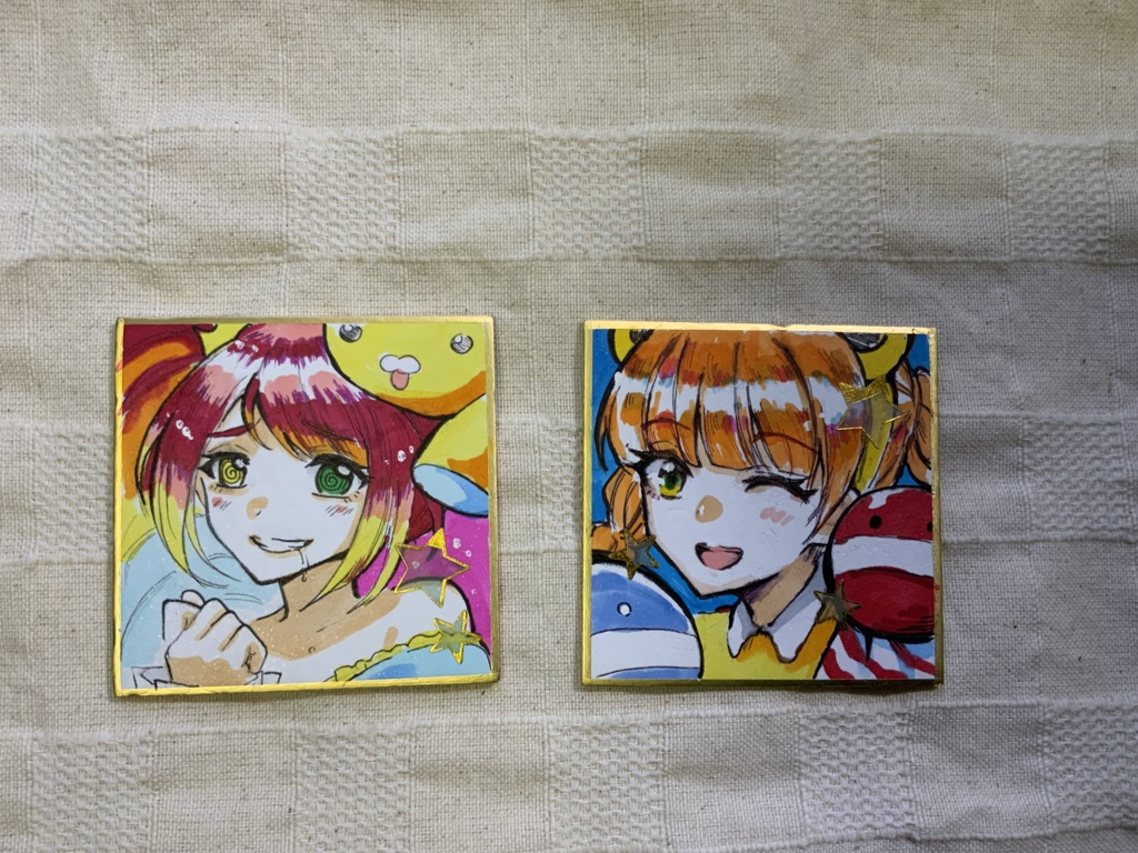 カラー豆色紙（うさぬこ・ノネット）