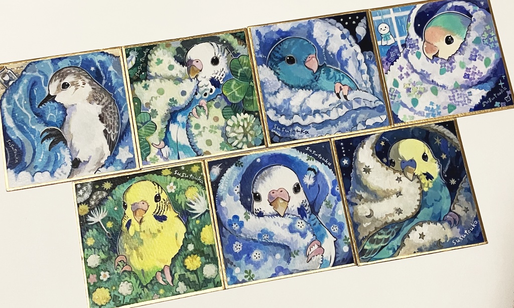 【原画】おくるみ鳥ちゃんシリーズ