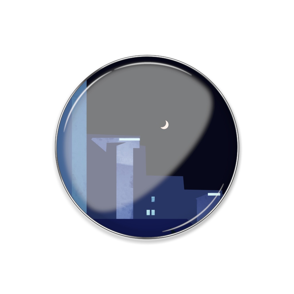 三日月とアパートメント / Crescent Moon and Apartment