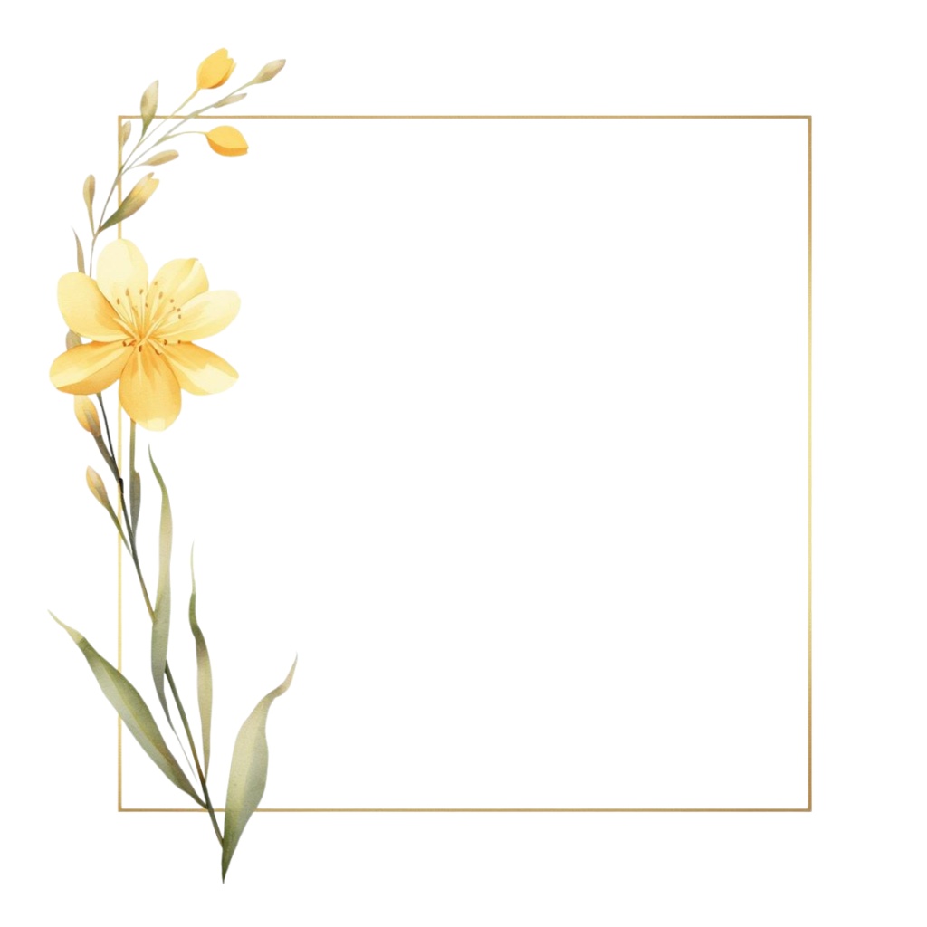 〈黄色いお花 水彩クリップアート〉20点セット/背景透過/CanvaAI生成/PDF