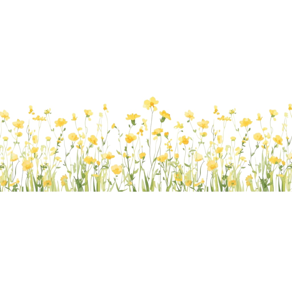 〈黄色いお花 水彩クリップアート〉20点セット/背景透過/CanvaAI生成/PDF