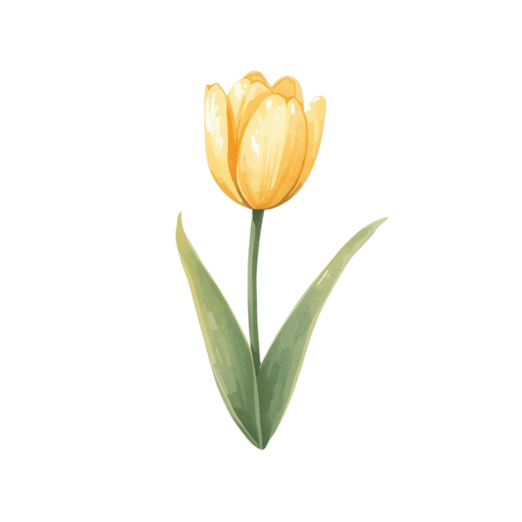 〈黄色いお花 水彩クリップアート〉20点セット/背景透過/CanvaAI生成/PDF