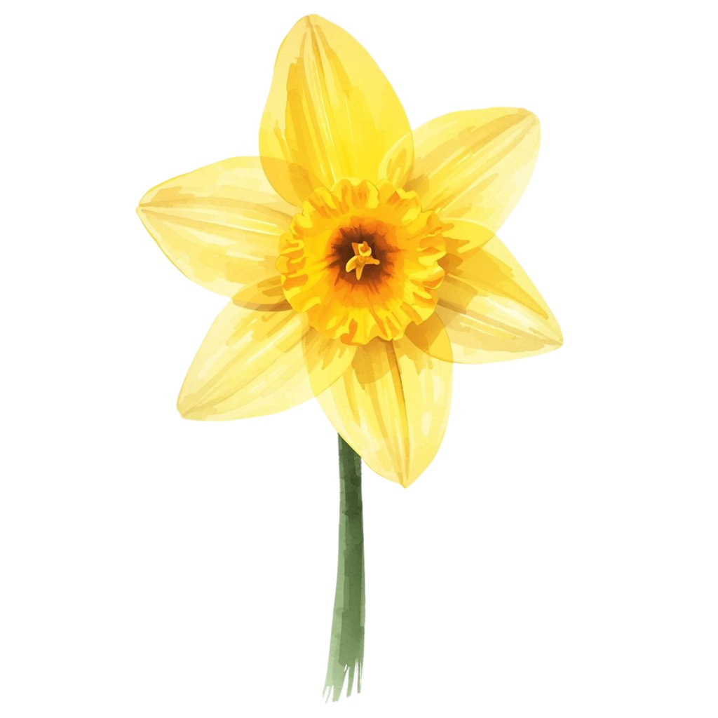 〈黄色いお花 水彩クリップアート〉20点セット/背景透過/CanvaAI生成/PDF