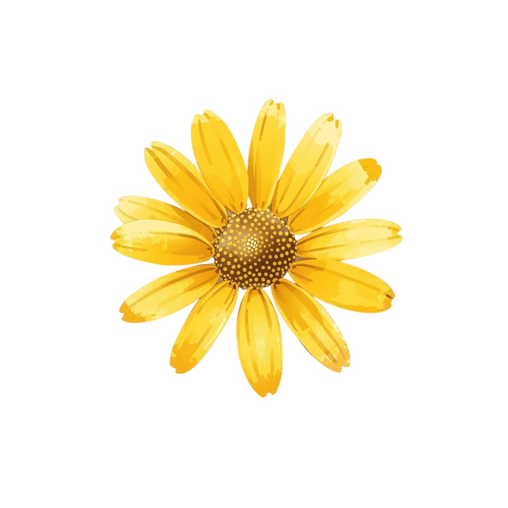 〈黄色いお花 水彩クリップアート〉20点セット/背景透過/CanvaAI生成/PDF