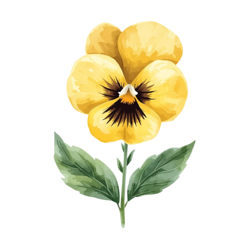 〈黄色いお花 水彩クリップアート〉20点セット/背景透過/CanvaAI生成/PDF