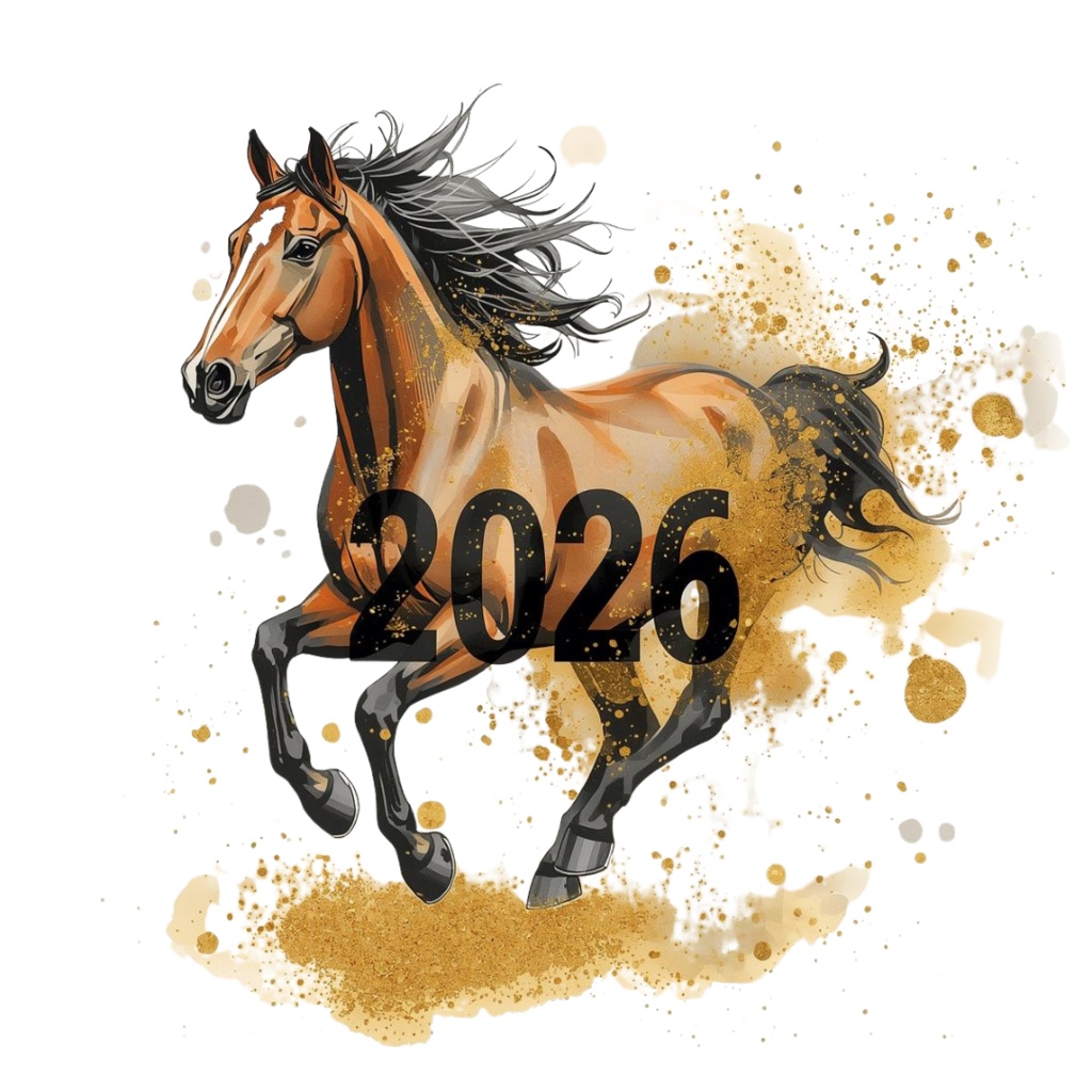 お正月ボタニカル クリップアートセット|水彩×金箔×和モダン(A HAPPY NEW YEAR・2026ロゴ入り/Canva AI生成/背景透過)