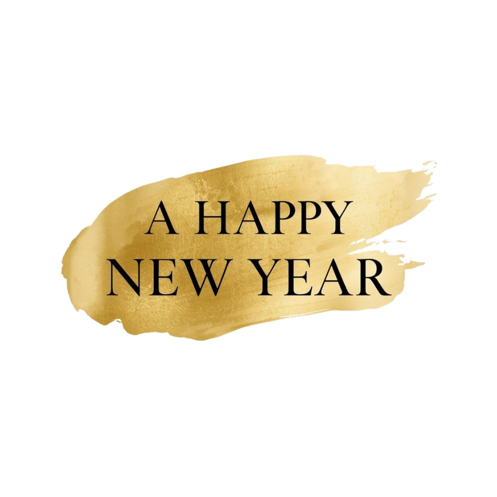 お正月ボタニカル クリップアートセット|水彩×金箔×和モダン(A HAPPY NEW YEAR・2026ロゴ入り/Canva AI生成/背景透過)