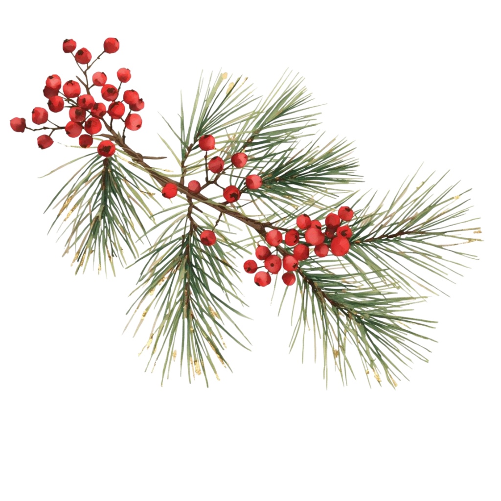 お正月ボタニカル クリップアートセット|水彩×金箔×和モダン(A HAPPY NEW YEAR・2026ロゴ入り/Canva AI生成/背景透過)