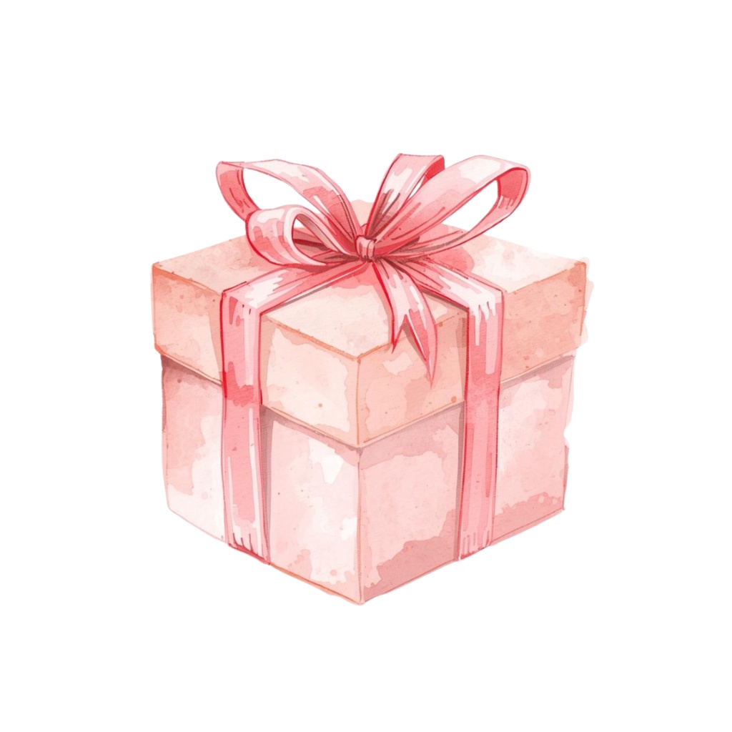 Watercolor Valentine Clip Art Set (手描き水彩のバレンタイン素材・19点/PNG・背景透過・PDFダウンロード)