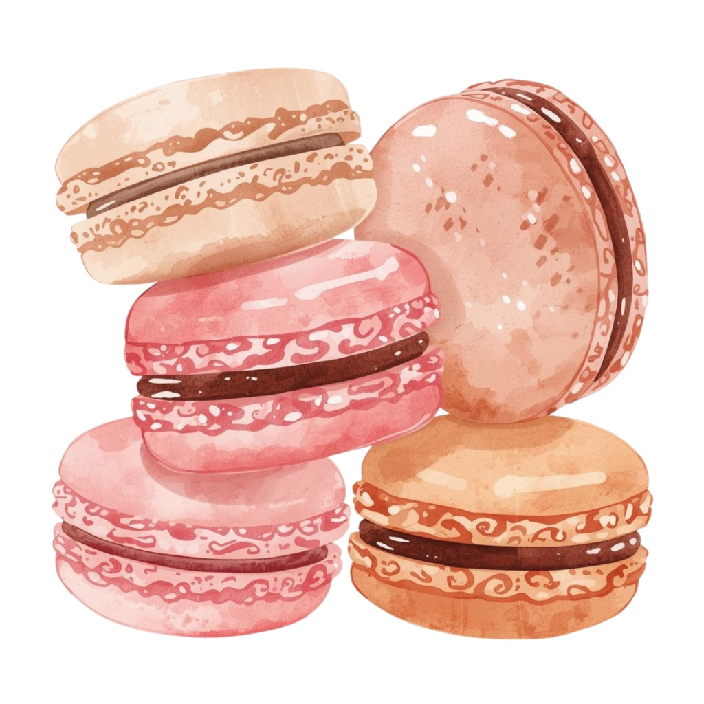 Watercolor Valentine Clip Art Set (手描き水彩のバレンタイン素材・19点/PNG・背景透過・PDFダウンロード)