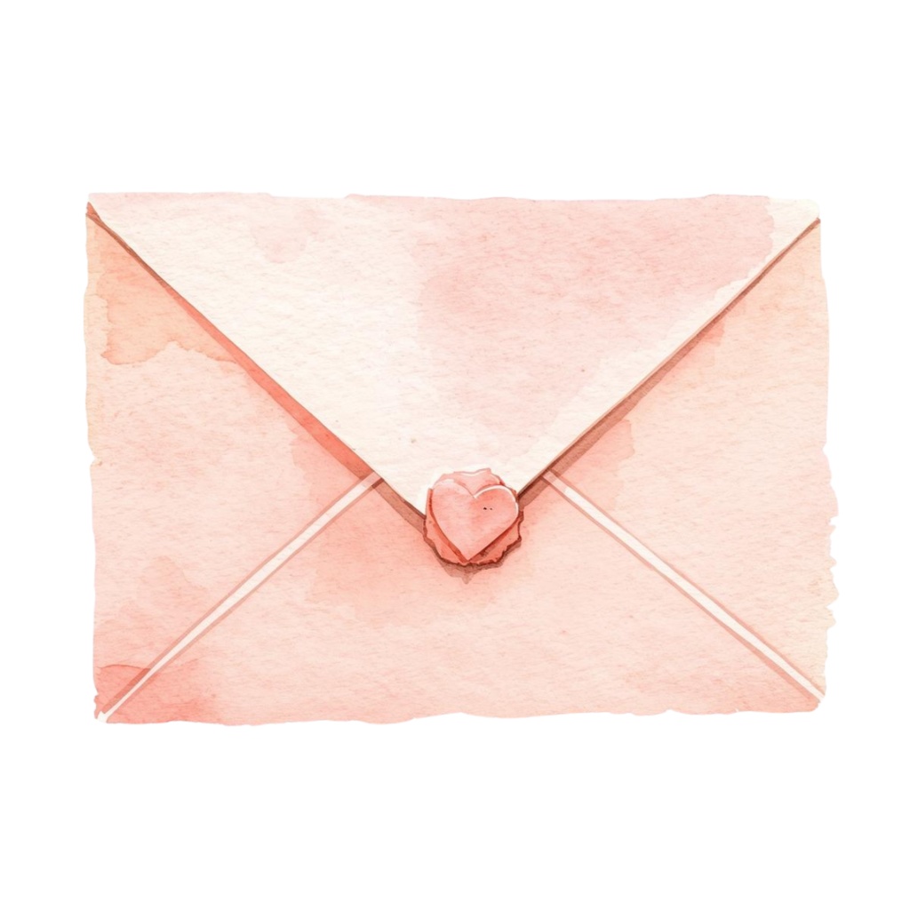 Watercolor Valentine Clip Art Set (手描き水彩のバレンタイン素材・19点/PNG・背景透過・PDFダウンロード)