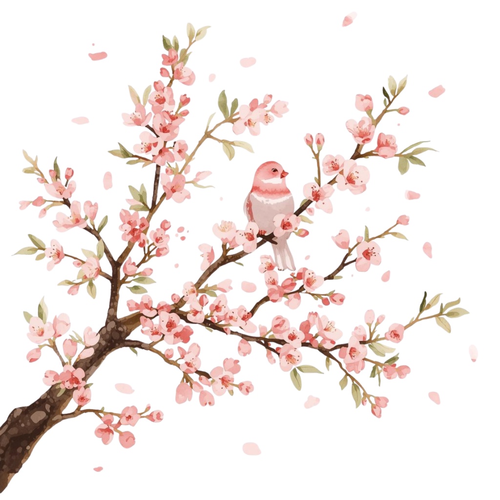 春の水彩クリップアート20点セット|桜・花・うさぎ・いちご|背景透過PNG素材|Canva AI生成