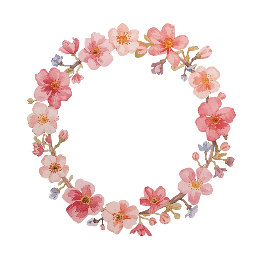 春の水彩クリップアート20点セット|桜・花・うさぎ・いちご|背景透過PNG素材|Canva AI生成