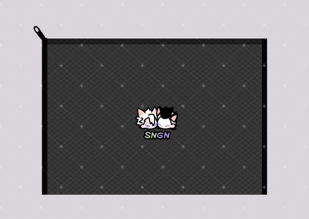 刺繍メッシュポーチ