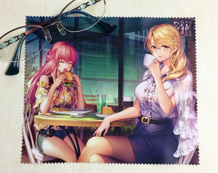 【メガネ拭き】オリジナルイラスト(喫茶店デートver.)