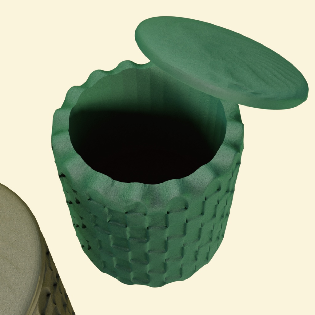 収納付きスツール(blender/fbx/glb)