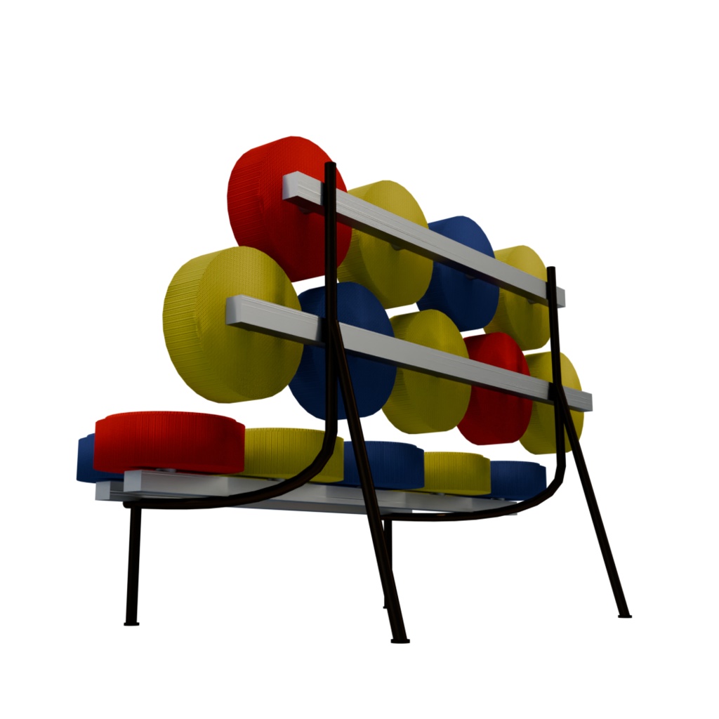 マシュマロチェア_3Dデータ(blender /obj/fbx/glb)