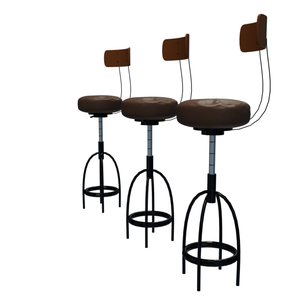 BAR chair_3Dデータ(blender /obj/fbx/glb)