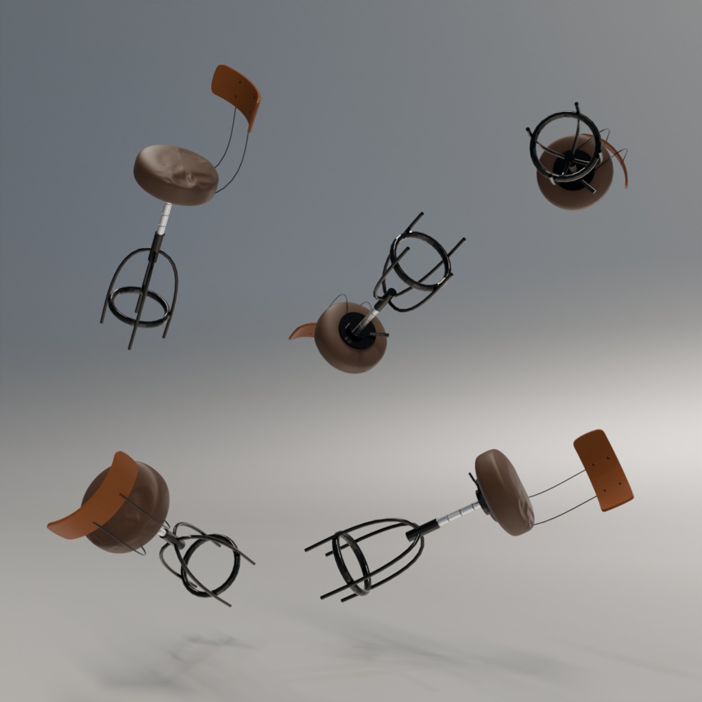 BAR chair_3Dデータ(blender /obj/fbx/glb)