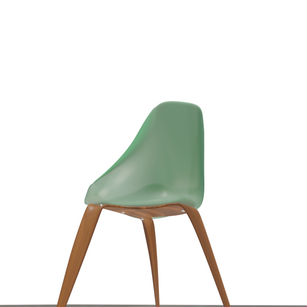 Curl chair カールチェア_3Dデータ(blender /obj/fbx/glb)