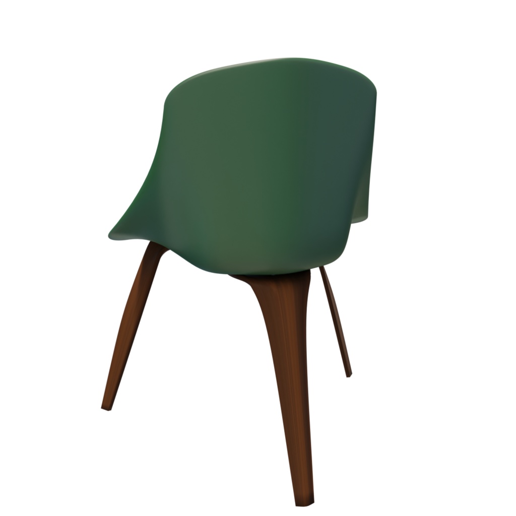 Curl chair カールチェア_3Dデータ(blender /obj/fbx/glb)