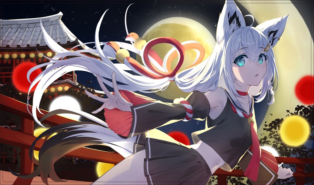  カードサプライ【プレイマット】 ホロライブ_ 白上フブキ_フブしゃステップ！