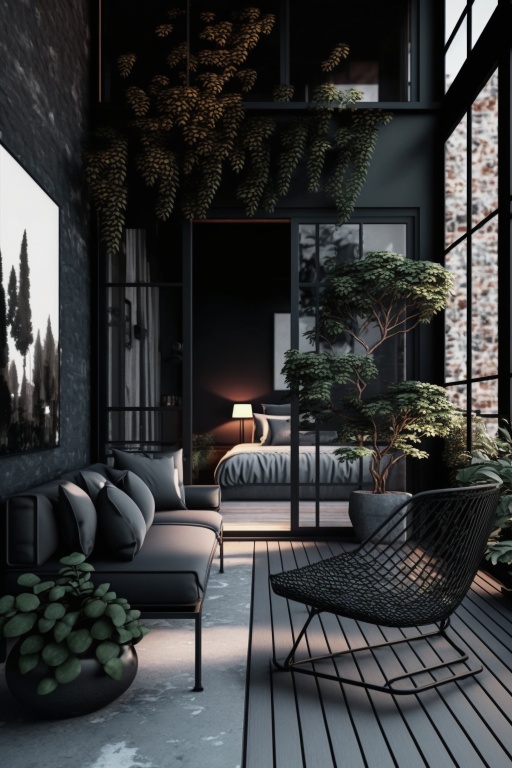 黒い邸宅 縦画面 1/2