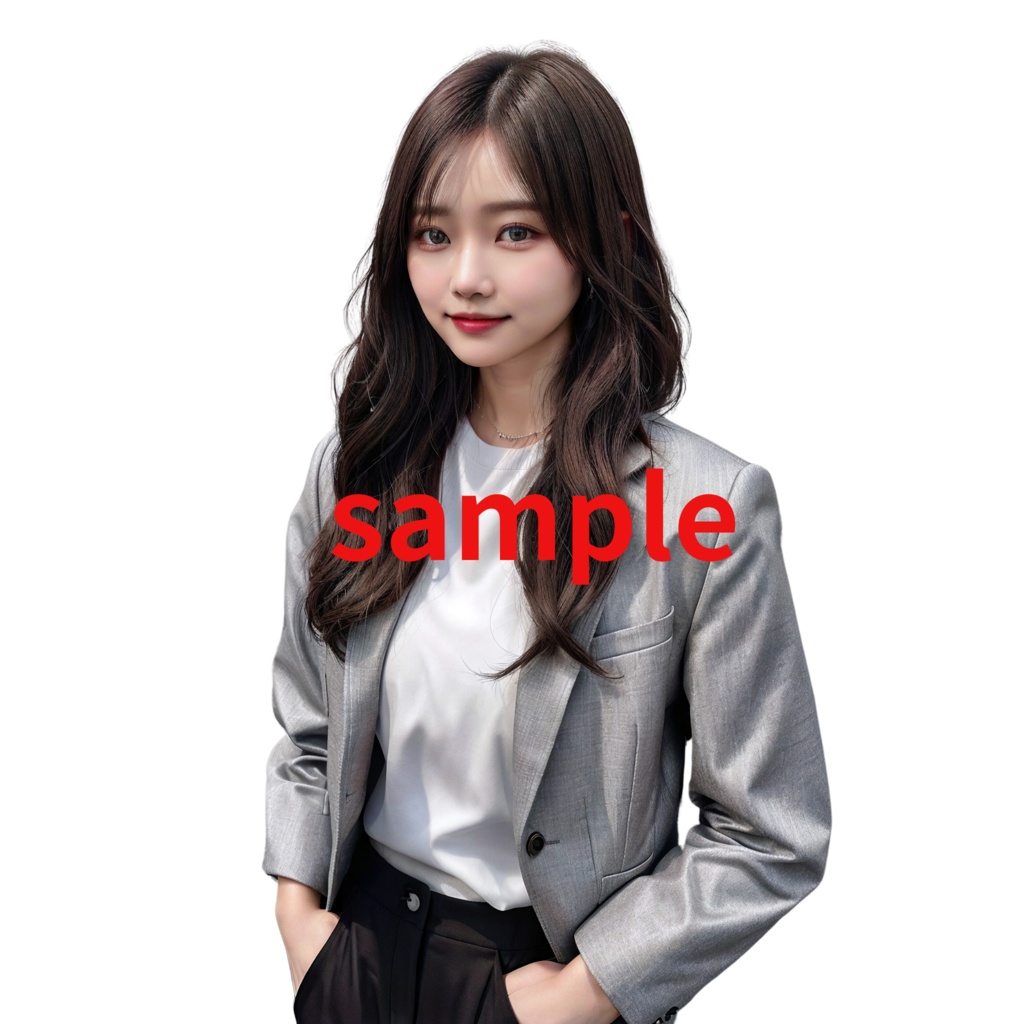 ジャケット姿のアジア人女性1(Asian woman in jacket 1)