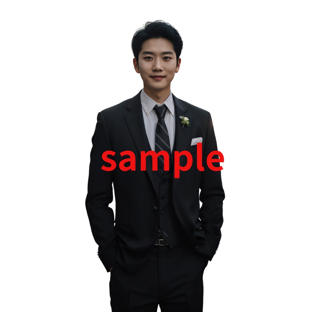 スーツを着たアジア人男性1（Asian man wearing a suit 1）