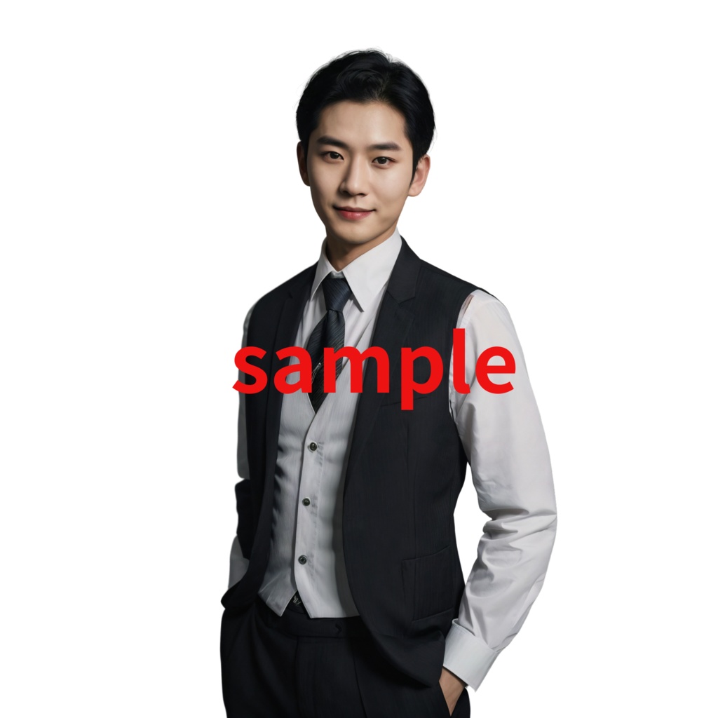 スーツを着たアジア人男性2(Asian man wearing a suit 2)
