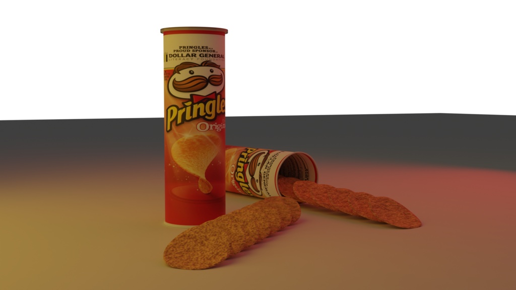 A 3d Model of Pringles 3d food Assets/プリングルスの3Dモデル