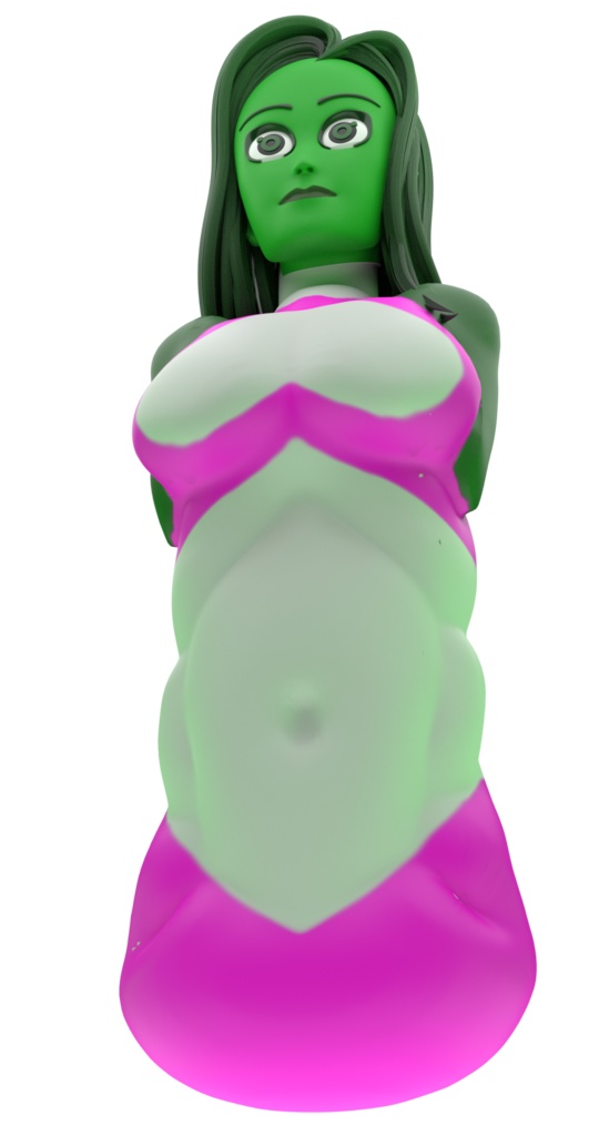 She Hulk Bust Model / シーハルクバストモデル Made in blender
