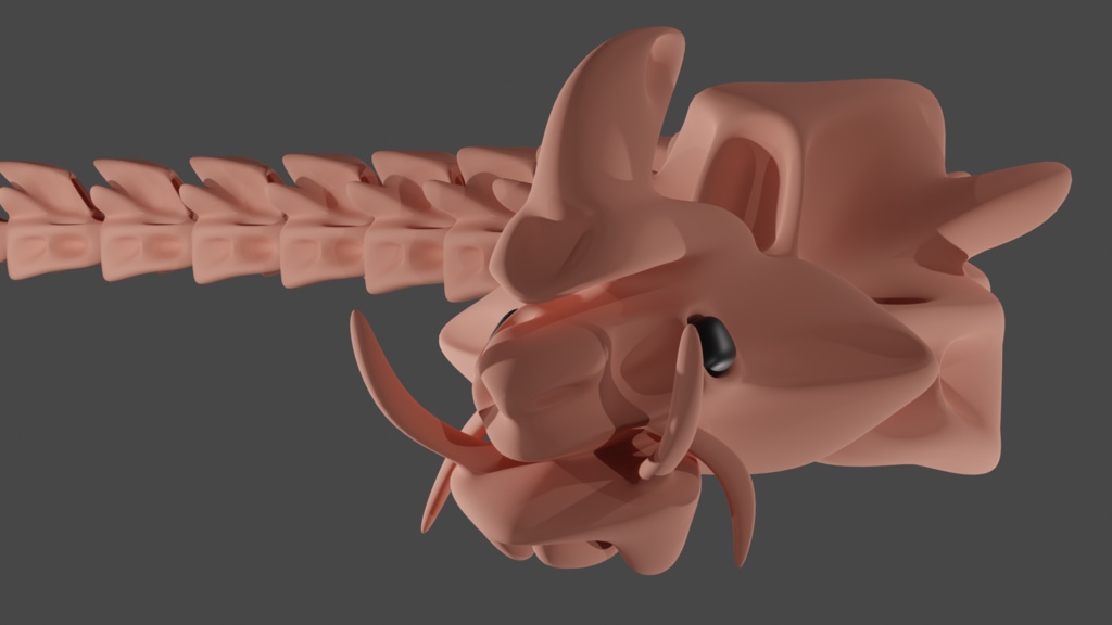 Flexible Primal Bone Dragon Made In Blender