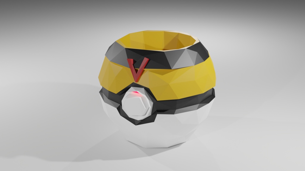 モンスターボール花瓶コレクション 1 / Lowpoly And Normal Version of Pokeball Vase Collection 1